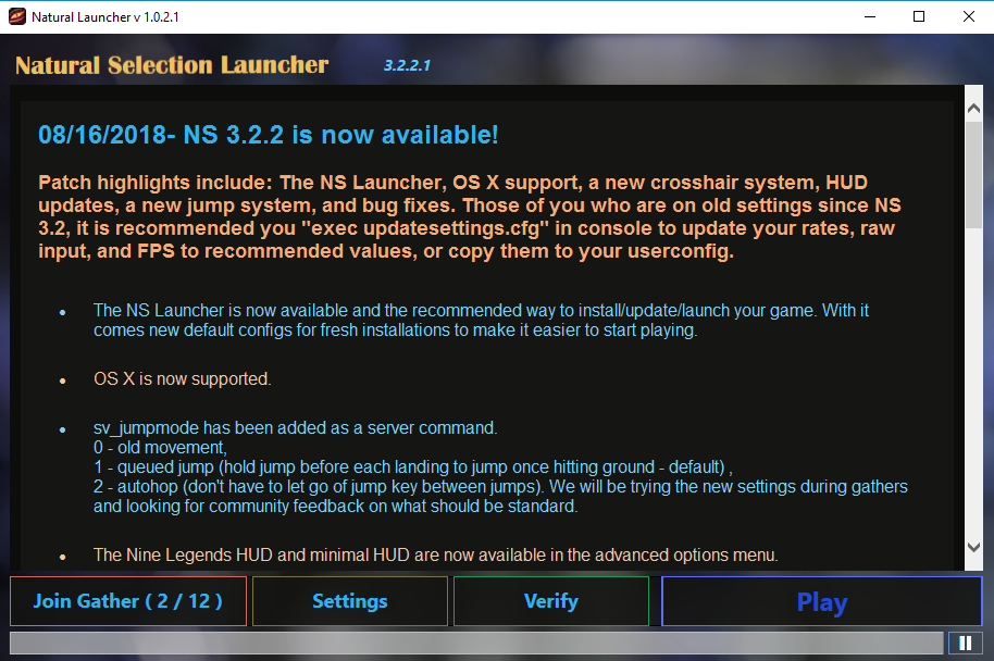 Launcher Main Window